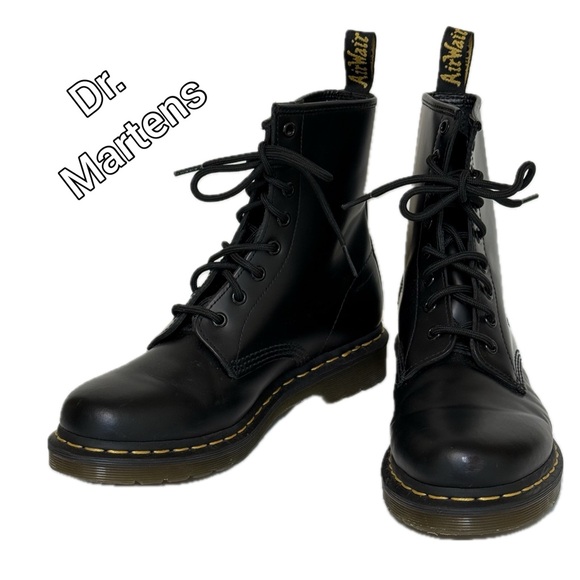 Dr. Martens Shoes - Dr. Martens 1460 Black Lace-Up Boots